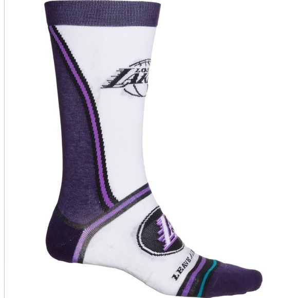Stance Los Angeles Lakers City Edition Crew‎ Socks Size L (9-13) NWT NBA Crew - Picture 1 of 5